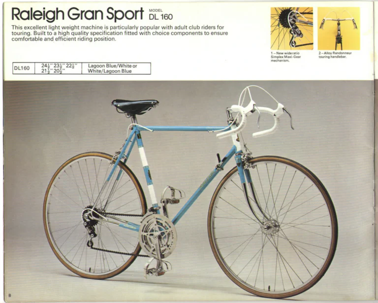 Raleigh 1974 Catalog — Lightweight Bicycles (United States) — page 8 of 25