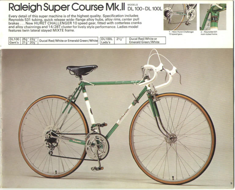 Raleigh 1974 Catalog — Lightweight Bicycles (United States) — page 9 of 25