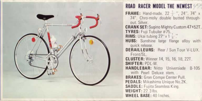 Fuji 1975 Catalog — No. 5 Edition, The Connoisseur's Bike, from The Finest to the S-5L — page 3 of 12