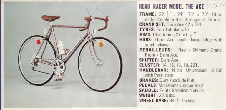 Fuji 1975 Catalog — No. 5 Edition, The Connoisseur's Bike, from The Finest to the S-5L — page 5 of 12