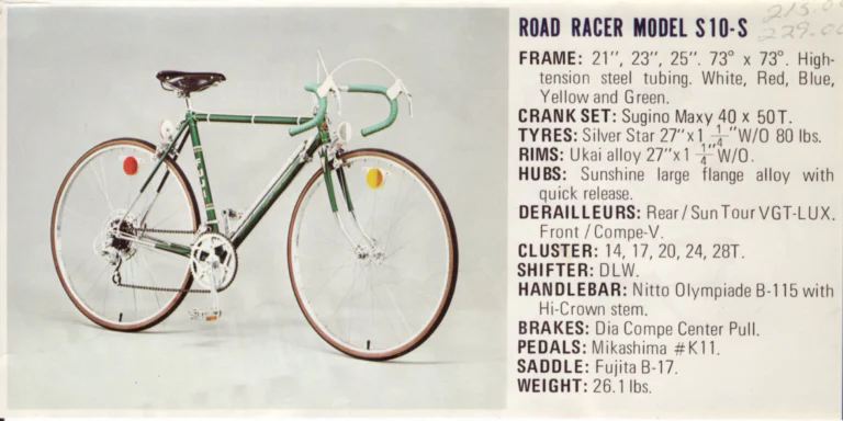 Fuji 1975 Catalog — No. 5 Edition, The Connoisseur's Bike, from The Finest to the S-5L — page 6 of 12