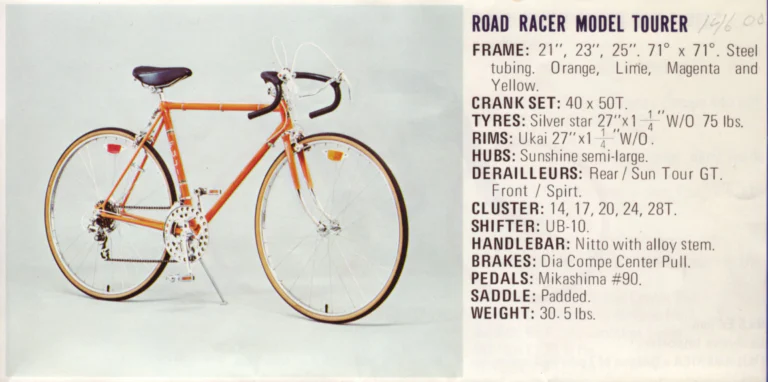 Fuji 1975 Catalog — No. 5 Edition, The Connoisseur's Bike, from The Finest to the S-5L — page 8 of 12