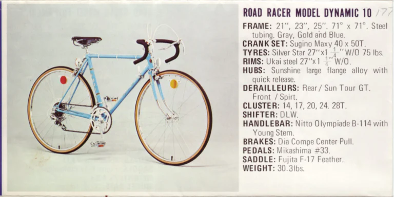 Fuji 1975 Catalog — No. 5 Edition, The Connoisseur's Bike, from The Finest to the S-5L — page 9 of 12