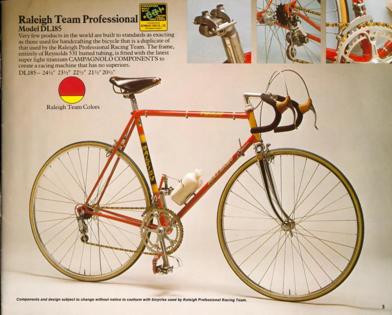 Raleigh 1975 Catalog — Lightweight Bicycles (United States) — page 3 of 24