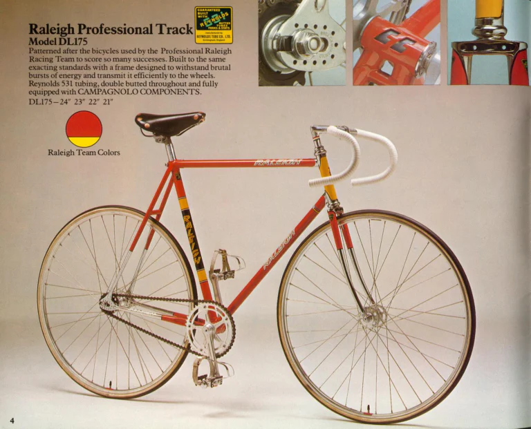 Raleigh 1975 Catalog — Lightweight Bicycles (United States) — page 4 of 24