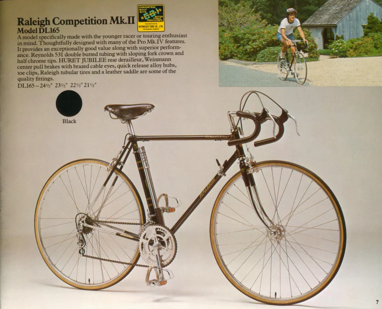 Raleigh 1975 Catalog — Lightweight Bicycles (United States) — page 7 of 24