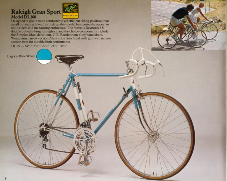 Raleigh 1975 Catalog — Lightweight Bicycles (United States) — page 8 of 24