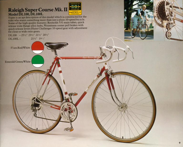 Raleigh 1975 Catalog — Lightweight Bicycles (United States) — page 9 of 24