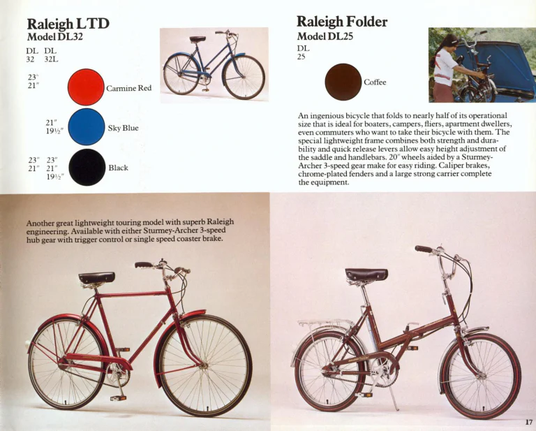 Raleigh 1975 Catalog — Lightweight Bicycles (United States) — page 17 of 24