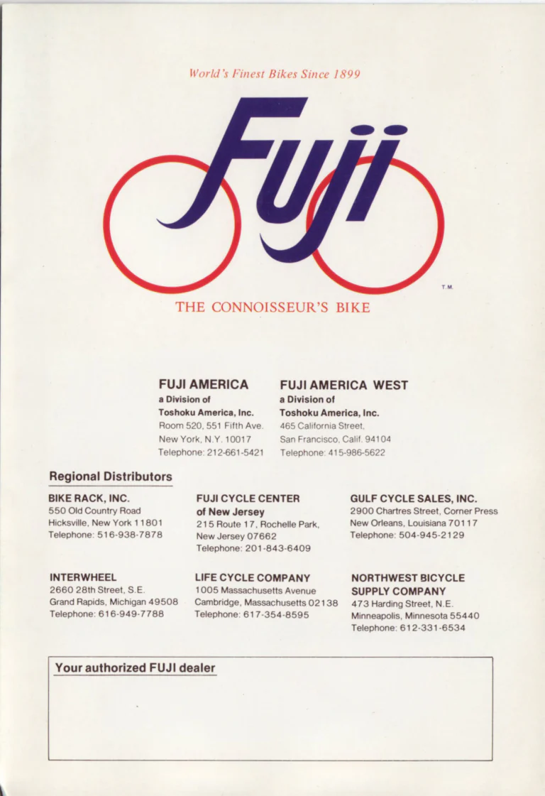 Fuji 1976 Catalog — No. 6 Edition, from the Professional to the Junior — page 21 of 22