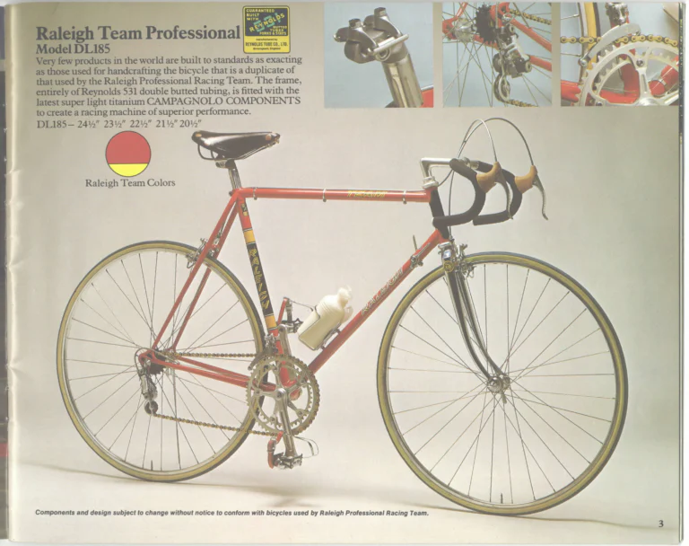 Raleigh 1976 Catalog — Lightweight Bicycles (United States) — page 3 of 22