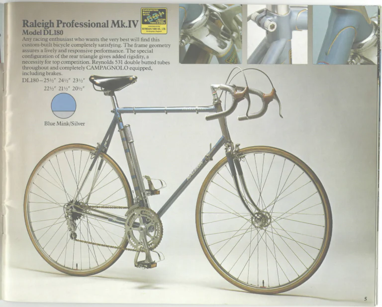 Raleigh 1976 Catalog — Lightweight Bicycles (United States) — page 5 of 22