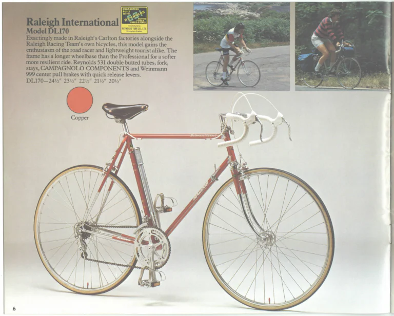 Raleigh 1976 Catalog — Lightweight Bicycles (United States) — page 6 of 22