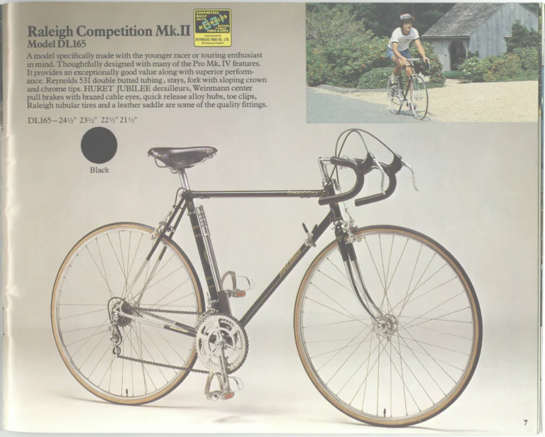 Raleigh 1976 Catalog — Lightweight Bicycles (United States) — page 7 of 22