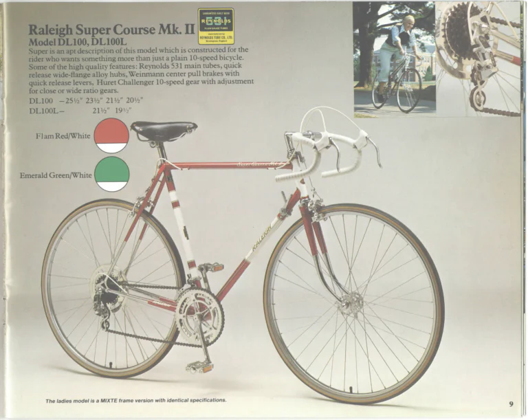 Raleigh 1976 Catalog — Lightweight Bicycles (United States) — page 9 of 22