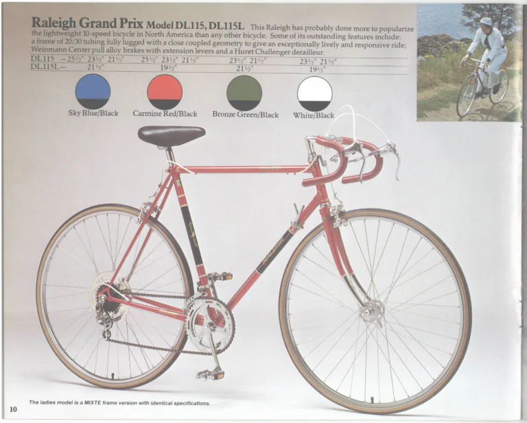 Raleigh 1976 Catalog — Lightweight Bicycles (United States) — page 10 of 22