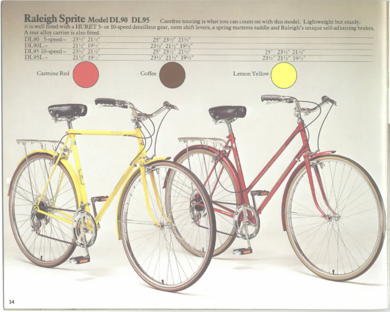 Raleigh 1976 Catalog — Lightweight Bicycles (United States) — page 14 of 22