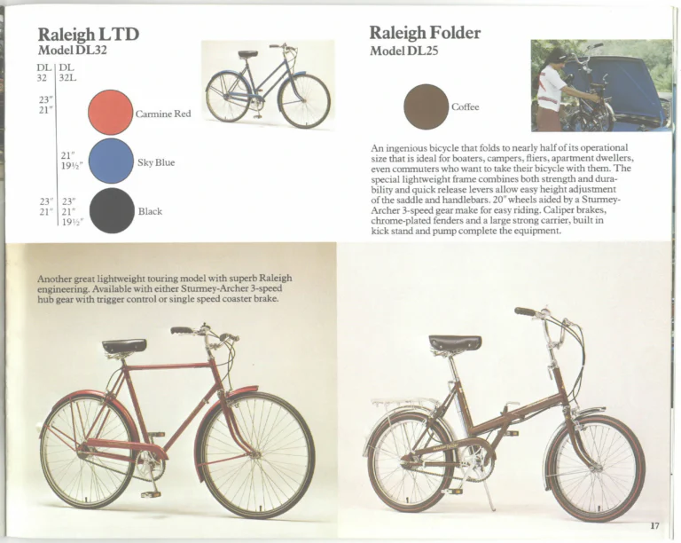Raleigh 1976 Catalog — Lightweight Bicycles (United States) — page 17 of 22