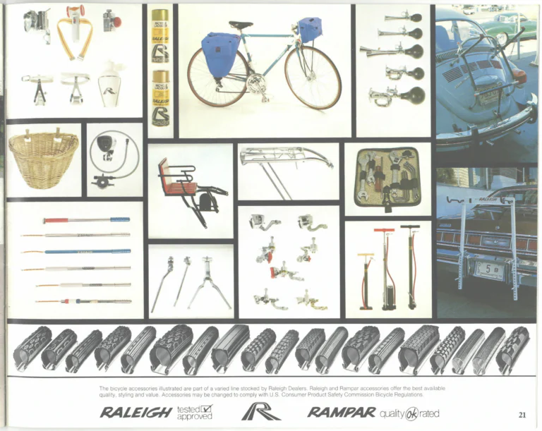 Raleigh 1976 Catalog — Lightweight Bicycles (United States) — page 21 of 22