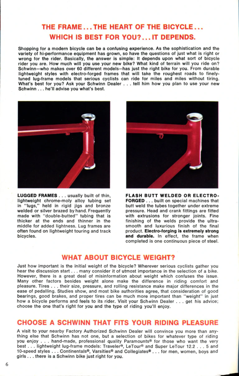 Schwinn 1976 Catalog — Cycling America: Paramount, Lightweight, Sting-Ray and Junior Bicycles, Parts and Accessories, with the Price List — page 6 of 64