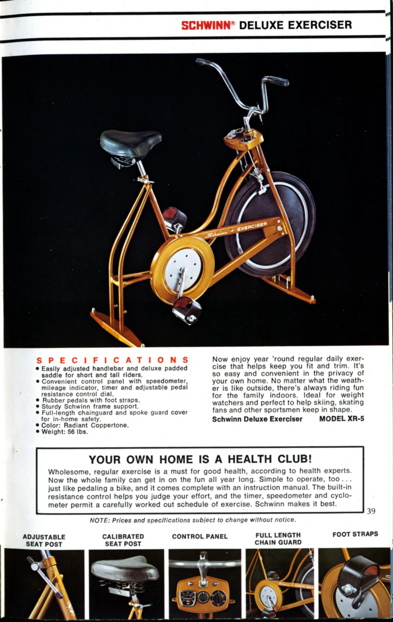 Schwinn 1976 Catalog — Cycling America: Paramount, Lightweight, Sting-Ray and Junior Bicycles, Parts and Accessories, with the Price List — page 39 of 64