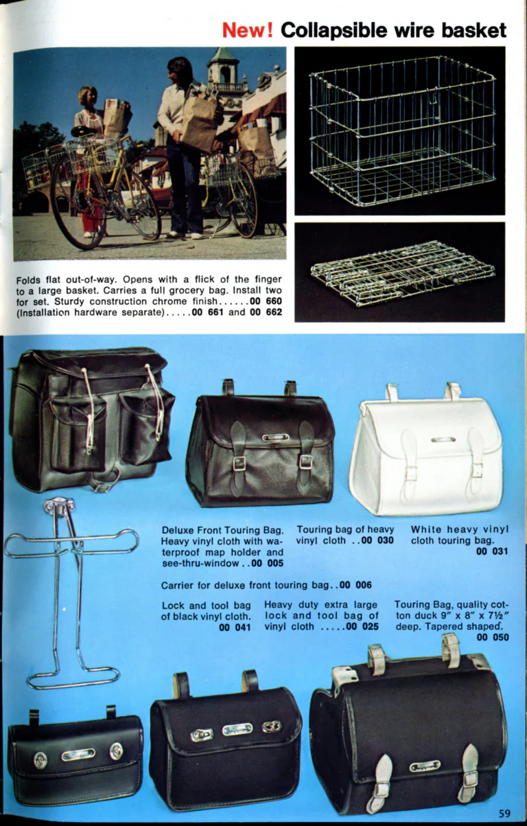 Schwinn 1976 Catalog — Cycling America: Paramount, Lightweight, Sting-Ray and Junior Bicycles, Parts and Accessories, with the Price List — page 59 of 64