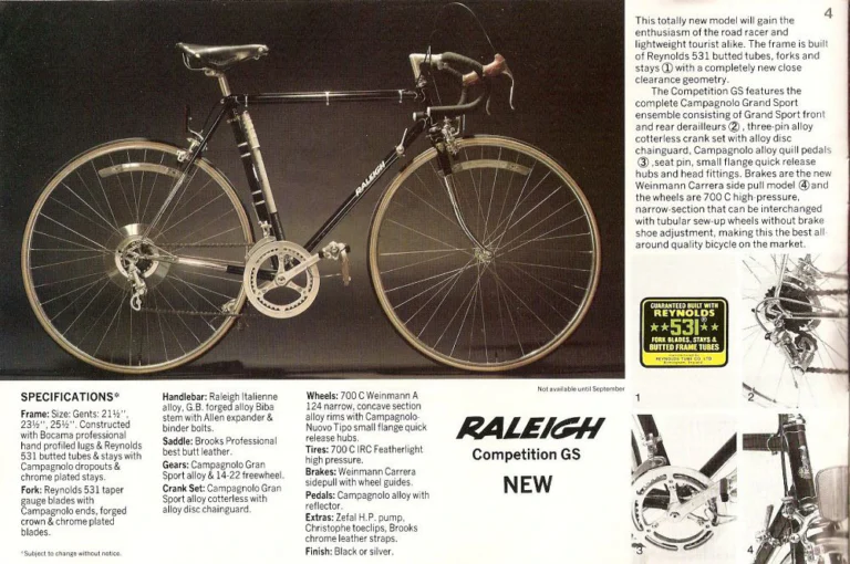 Raleigh 1977 Catalog — Raleigh and Rampar Bicycles (United States) — page 4 of 24