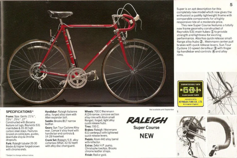 Raleigh 1977 Catalog — Raleigh and Rampar Bicycles (United States) — page 5 of 24