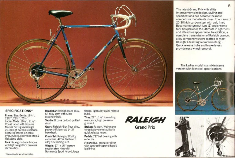 Raleigh 1977 Catalog — Raleigh and Rampar Bicycles (United States) — page 6 of 24