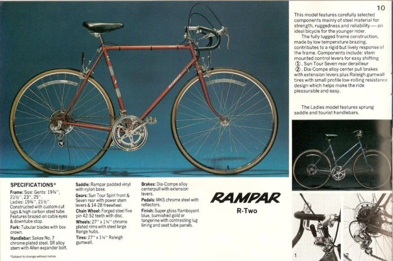 Raleigh 1977 Catalog — Raleigh and Rampar Bicycles (United States) — page 10 of 24