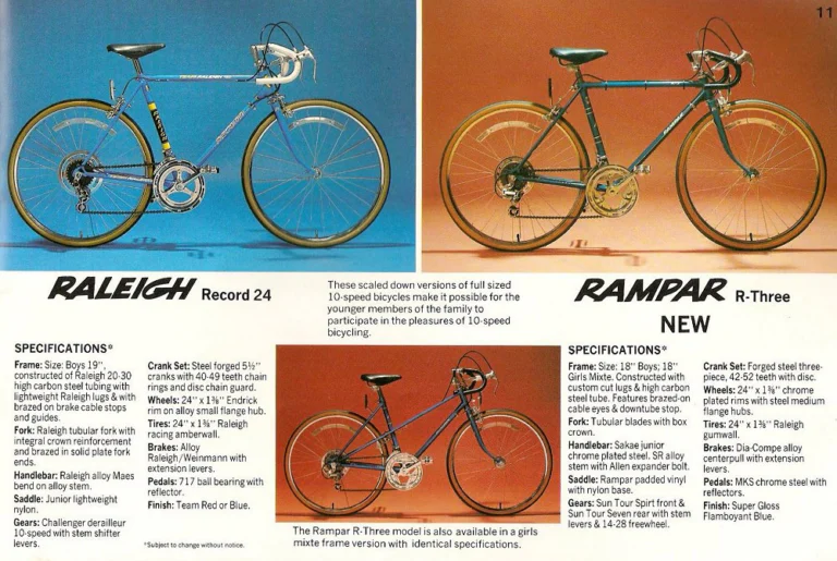 Raleigh 1977 Catalog — Raleigh and Rampar Bicycles (United States) — page 11 of 24