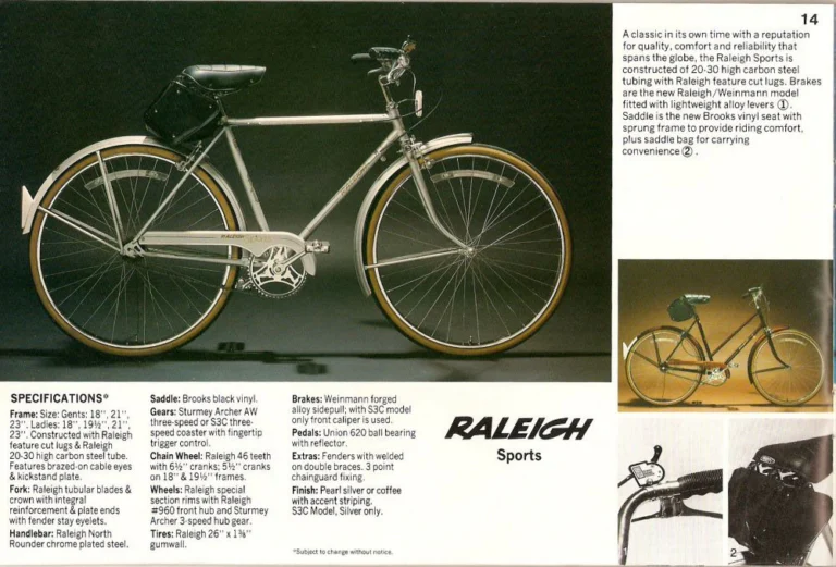 Raleigh 1977 Catalog — Raleigh and Rampar Bicycles (United States) — page 14 of 24