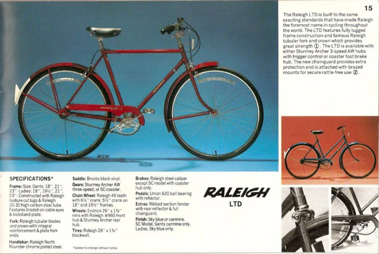 Raleigh 1977 Catalog — Raleigh and Rampar Bicycles (United States) — page 15 of 24