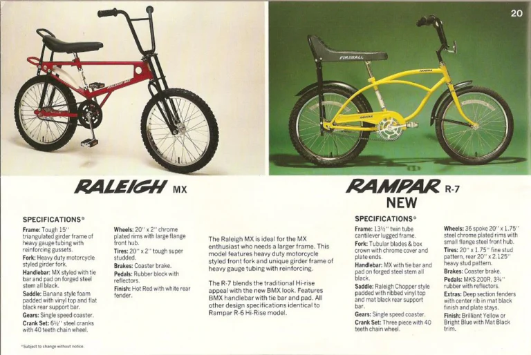 Raleigh 1977 Catalog — Raleigh and Rampar Bicycles (United States) — page 20 of 24