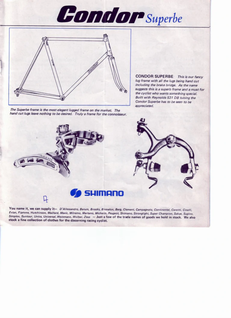 Condor 1978 Catalog — Montileggero, Superbe, Sienna, Baracchi and Italia Frames, with the Price List of 1 July 1978 — page 3 of 8