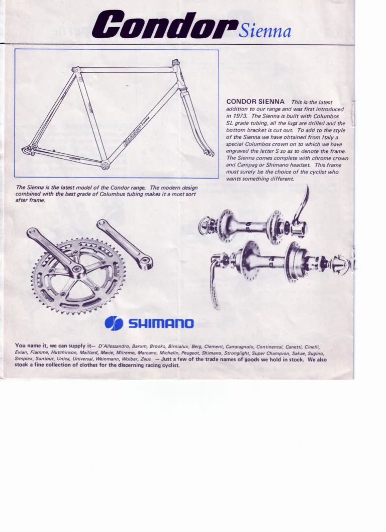 Condor 1978 Catalog — Montileggero, Superbe, Sienna, Baracchi and Italia Frames, with the Price List of 1 July 1978 — page 4 of 8