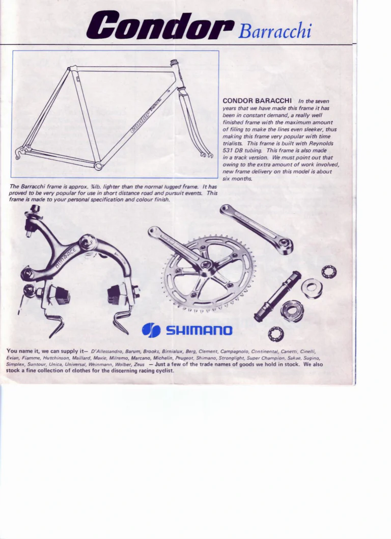 Condor 1978 Catalog — Montileggero, Superbe, Sienna, Baracchi and Italia Frames, with the Price List of 1 July 1978 — page 5 of 8