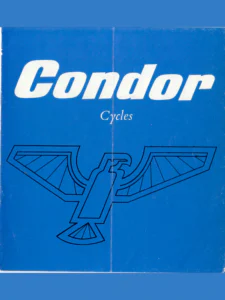 The front cover in blue, with the Condor wordmark in white and the outline of the Condor bird emblem, its wings spread.