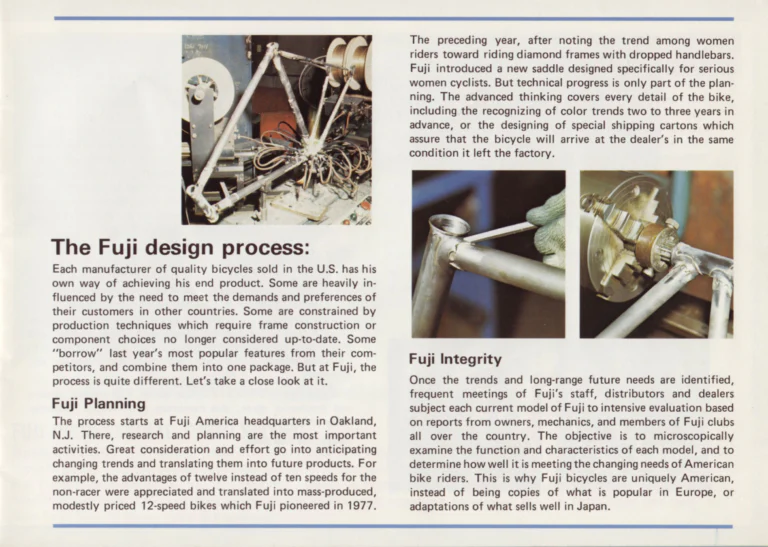 Fuji 1981 Catalog — Edition No. 11, The Fuji Class, from the Professional Super Record to the Feather BMX — page 3 of 28