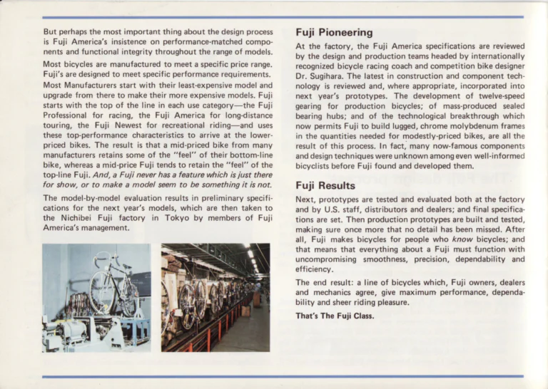 Fuji 1981 Catalog — Edition No. 11, The Fuji Class, from the Professional Super Record to the Feather BMX — page 4 of 28