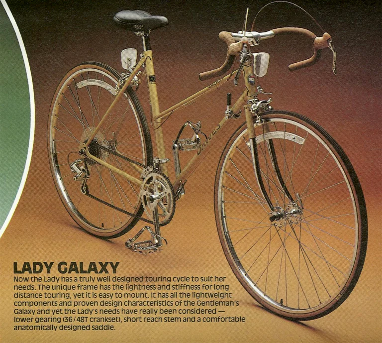 Dawes Catalog of about 1982, US Edition — Welcome to the World of Dawes: the Atlantis and Echelon Racing and the Super Galaxy, Galaxy and Lady Galaxy Touring Bicycles — page 10 of 12