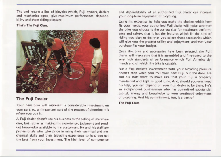 Fuji 1982 Catalog — Edition No. 12, with VALite Tubing, the Team Fuji and the Royale II — page 5 of 28
