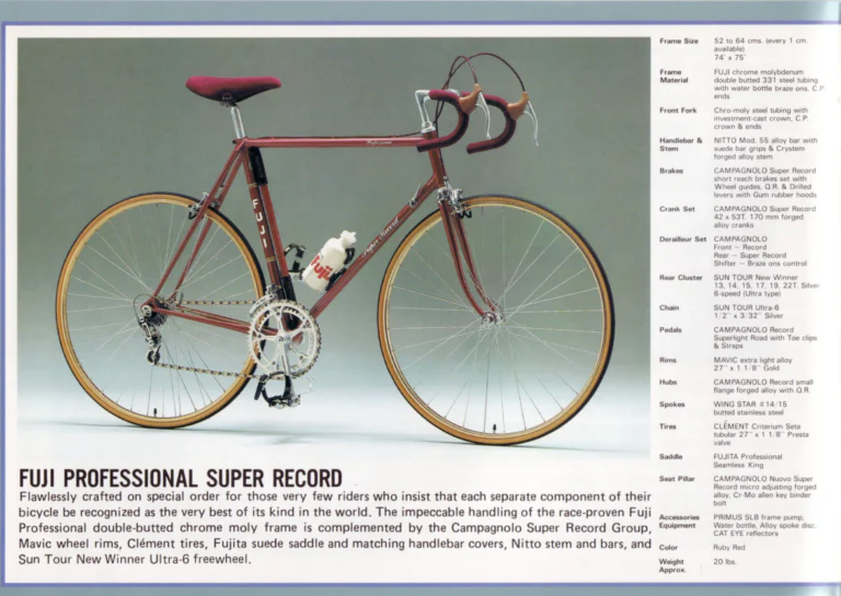 Fuji 1982 Catalog — Edition No. 12, with VALite Tubing, the Team Fuji and the Royale II — page 6 of 28