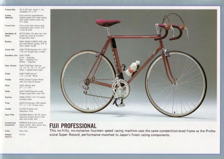 Fuji 1982 Catalog — Edition No. 12, with VALite Tubing, the Team Fuji and the Royale II — page 7 of 28
