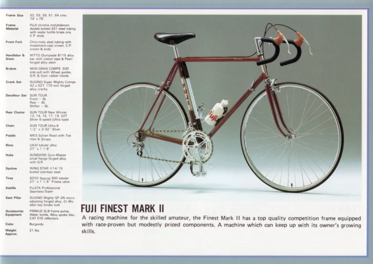 Fuji 1982 Catalog — Edition No. 12, with VALite Tubing, the Team Fuji and the Royale II — page 9 of 28