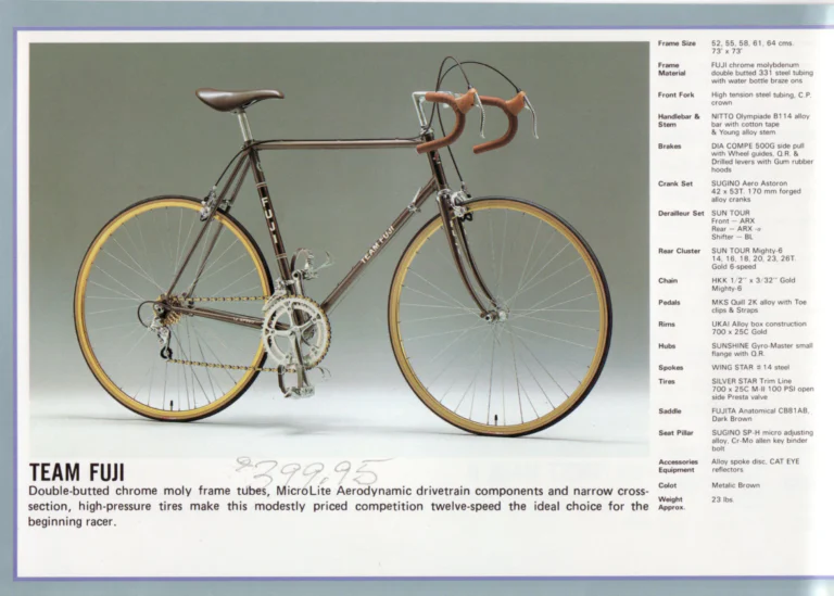 Fuji 1982 Catalog — Edition No. 12, with VALite Tubing, the Team Fuji and the Royale II — page 10 of 28