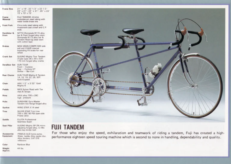 Fuji 1982 Catalog — Edition No. 12, with VALite Tubing, the Team Fuji and the Royale II — page 13 of 28
