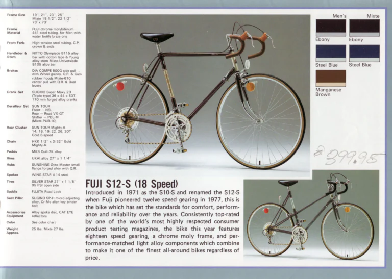 Fuji 1982 Catalog — Edition No. 12, with VALite Tubing, the Team Fuji and the Royale II — page 15 of 28