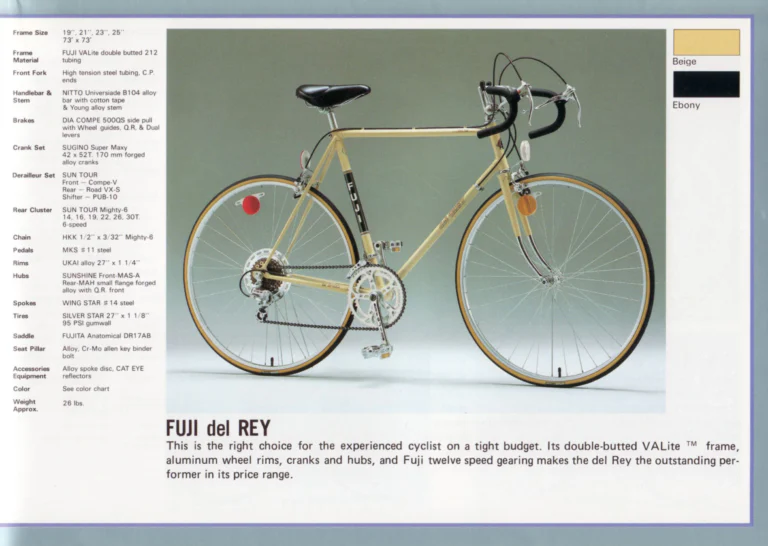Fuji 1982 Catalog — Edition No. 12, with VALite Tubing, the Team Fuji and the Royale II — page 17 of 28