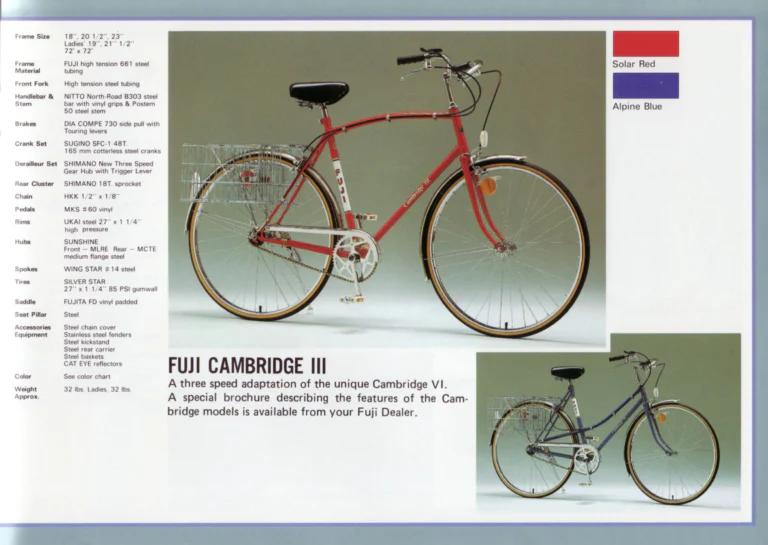 Fuji 1982 Catalog — Edition No. 12, with VALite Tubing, the Team Fuji and the Royale II — page 21 of 28